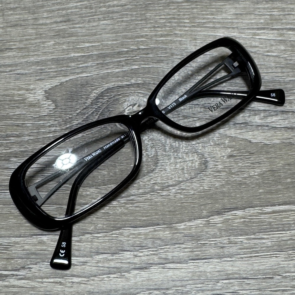 Vera Wang Eyeglasses V175 Black Handmade in Italy 50-15-130 Women's Frames 58